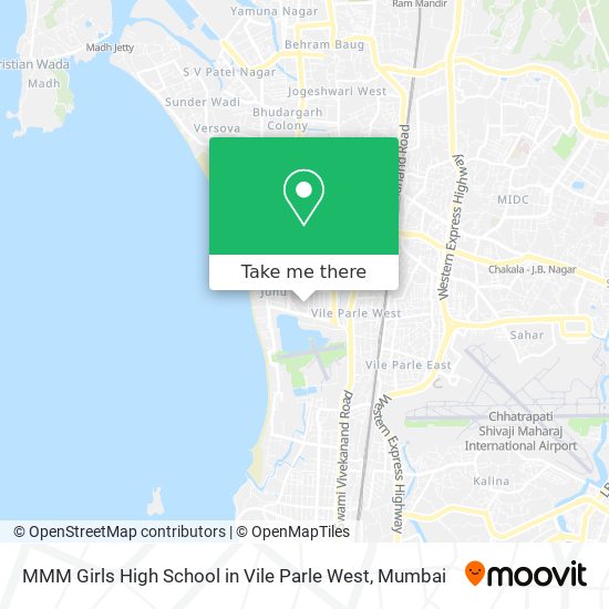 MMM Girls High School in Vile Parle West map