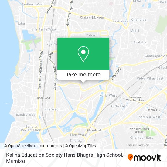 Kalina Education Society Hans Bhugra High School map