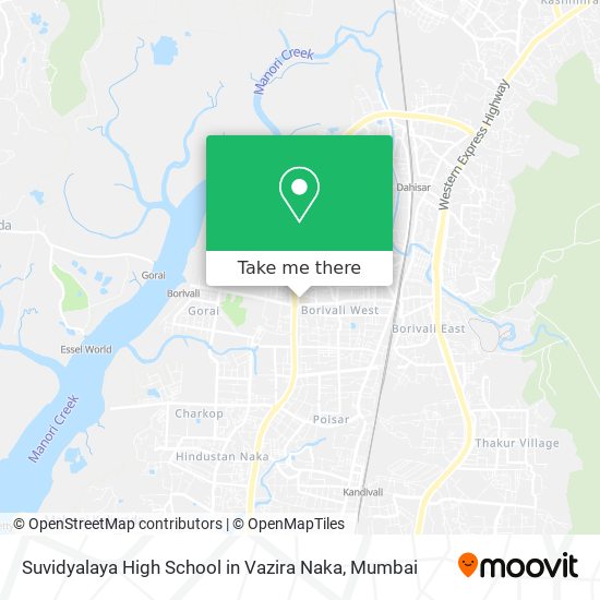 Suvidyalaya High School in Vazira Naka map