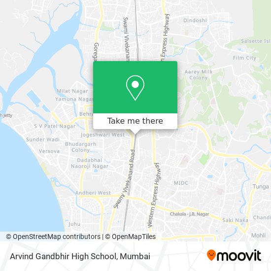 Arvind Gandbhir High School map