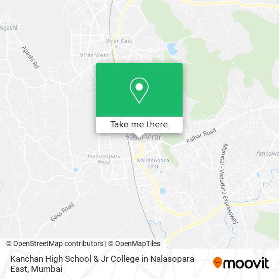Kanchan High School & Jr College in Nalasopara East map