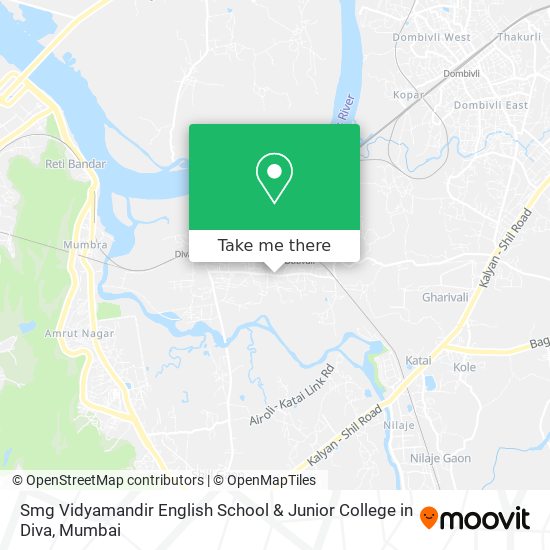 Smg Vidyamandir English School & Junior College in Diva map