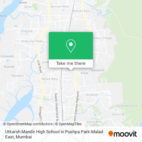 Utkarsh Mandir High School in Pushpa Park-Malad East map