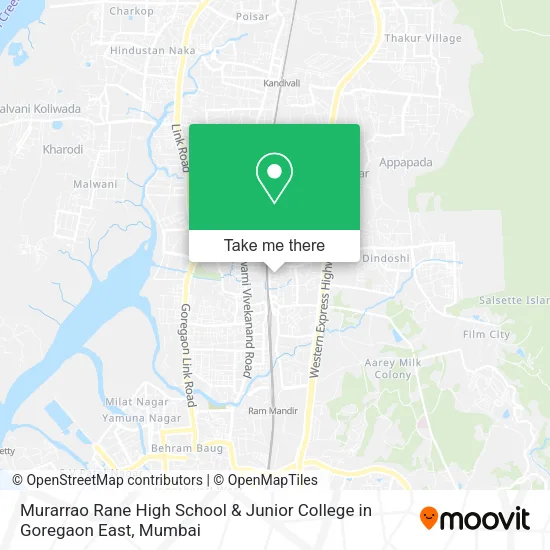 Murarrao Rane High School & Junior College in Goregaon East map
