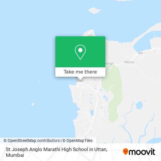 St Joseph Anglo Marathi High School in Uttan map