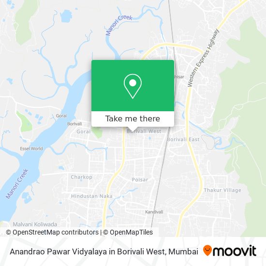 Anandrao Pawar Vidyalaya in Borivali West map