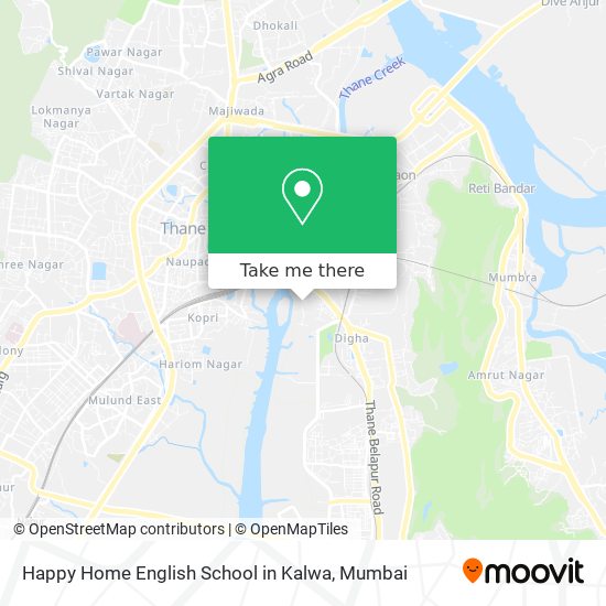 Happy Home English School in Kalwa map