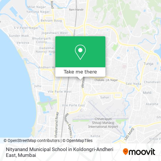 Nityanand Municipal School in Koldongri-Andheri East map