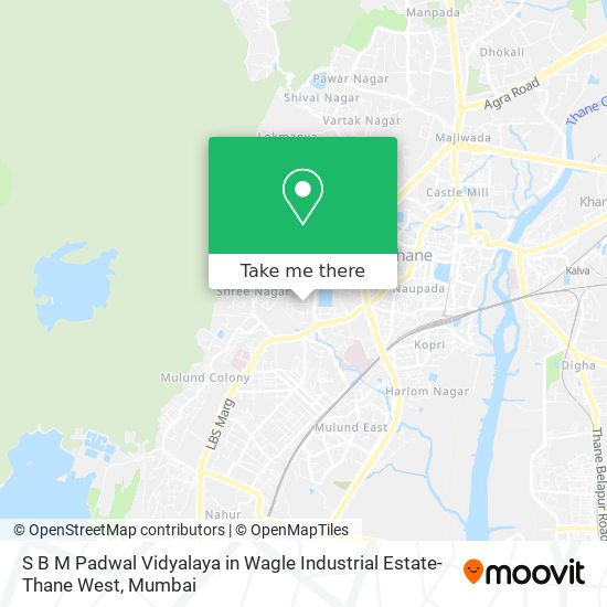 S B M Padwal Vidyalaya in Wagle Industrial Estate-Thane West map