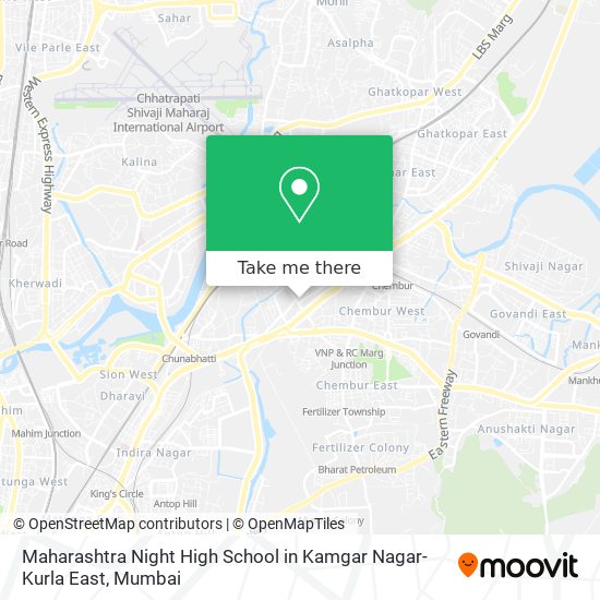Maharashtra Night High School in Kamgar Nagar-Kurla East map