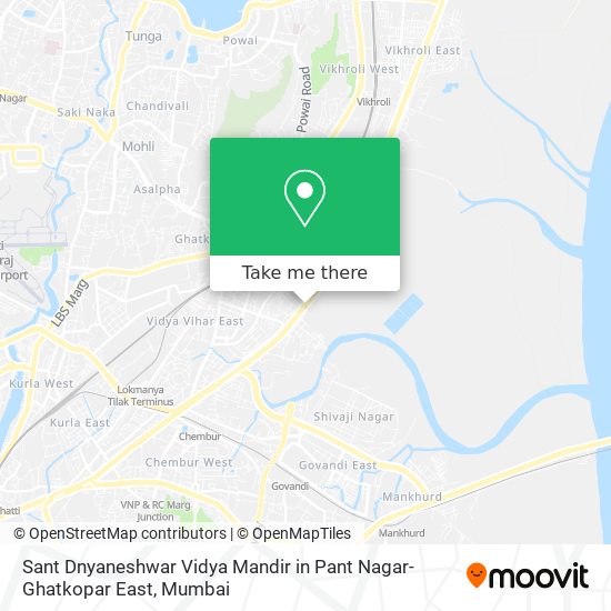 Sant Dnyaneshwar Vidya Mandir in Pant Nagar-Ghatkopar East map