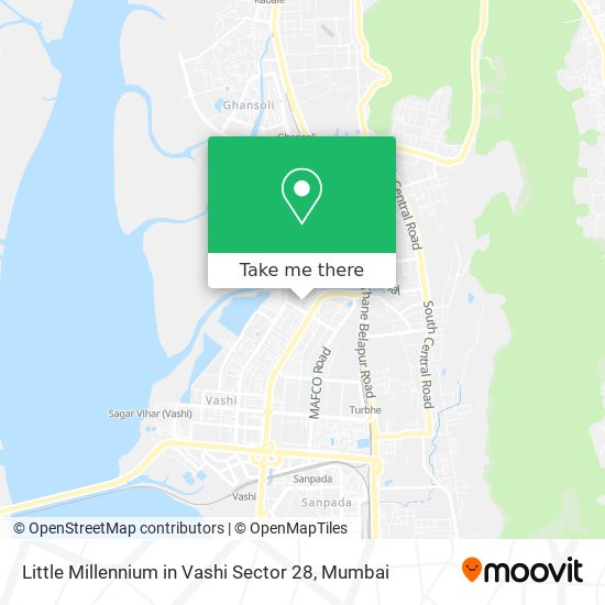 Little Millennium in Vashi Sector 28 map