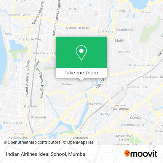 Indian Airlines Ideal School map