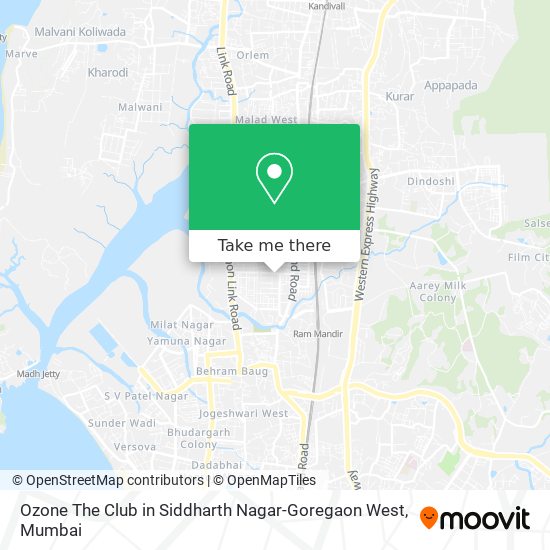 Ozone The Club in Siddharth Nagar-Goregaon West map