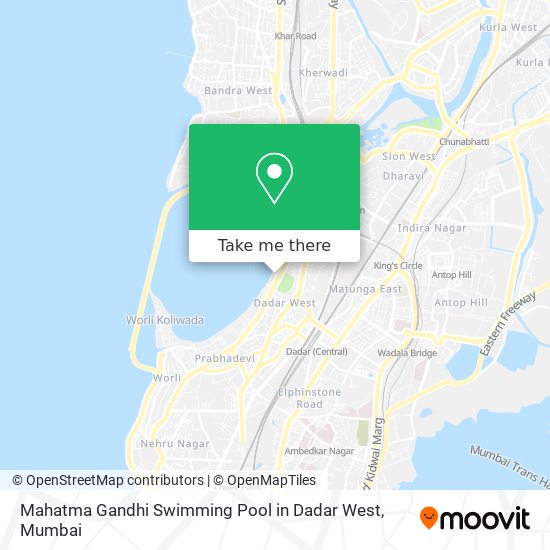 Mahatma Gandhi Swimming Pool in Dadar West map