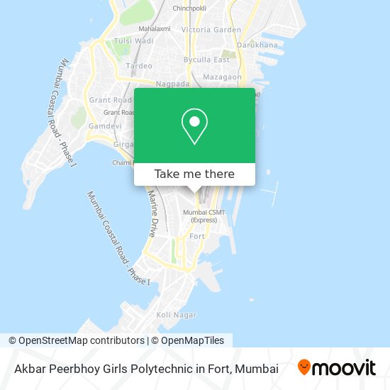 Akbar Peerbhoy Girls Polytechnic in Fort map