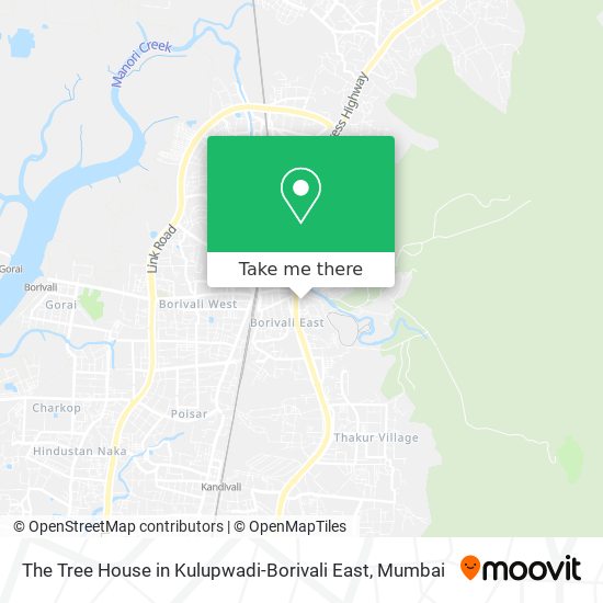 The Tree House in Kulupwadi-Borivali East map