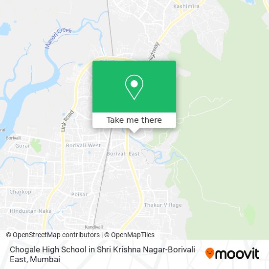 Chogale High School in Shri Krishna Nagar-Borivali East map