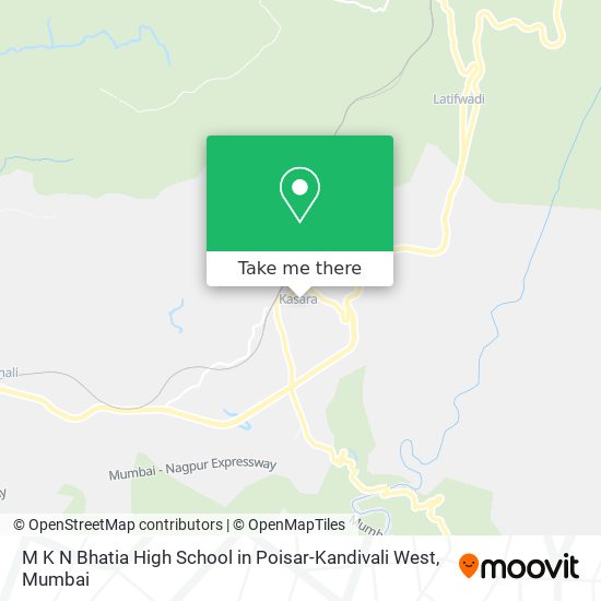 M K N Bhatia High School in Poisar-Kandivali West map