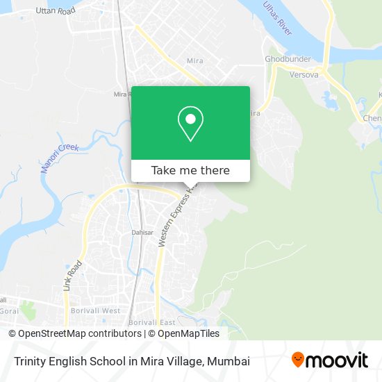 Trinity English School in Mira Village map