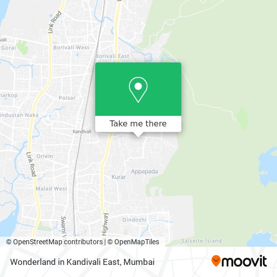 Wonderland in Kandivali East map