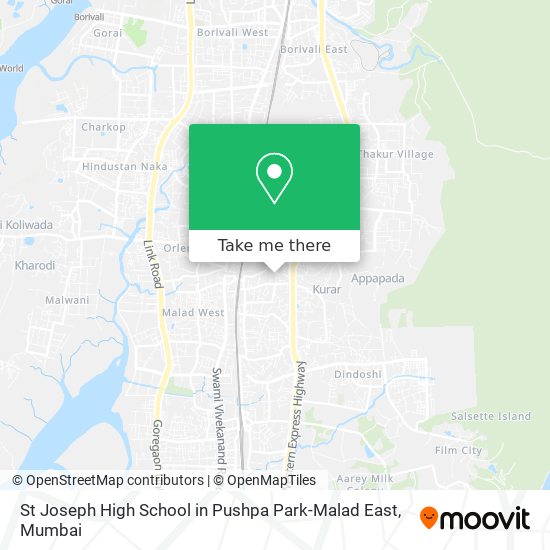 St Joseph High School in Pushpa Park-Malad East map