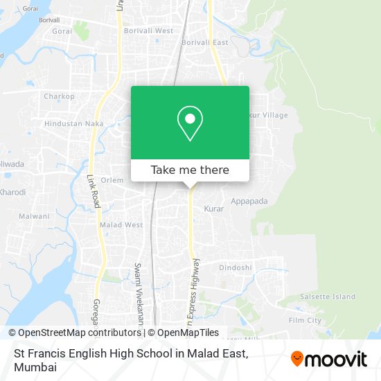 St Francis English High School in Malad East map