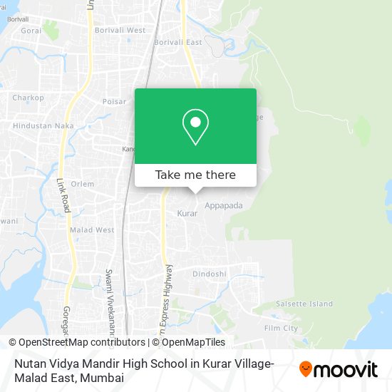 Nutan Vidya Mandir High School in Kurar Village-Malad East map
