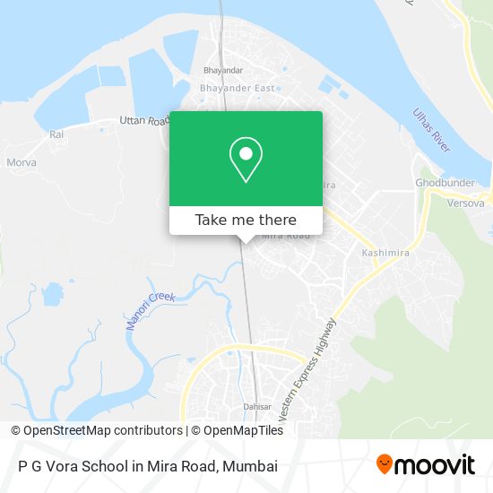 P G Vora School in Mira Road map