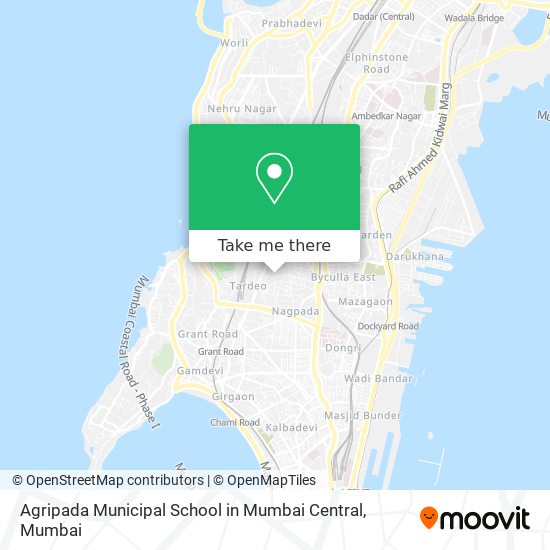 Agripada Municipal School in Mumbai Central map