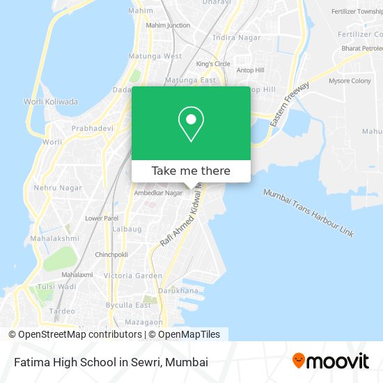 Fatima High School in Sewri map