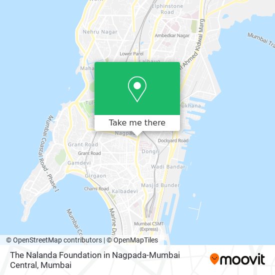 The Nalanda Foundation in Nagpada-Mumbai Central map