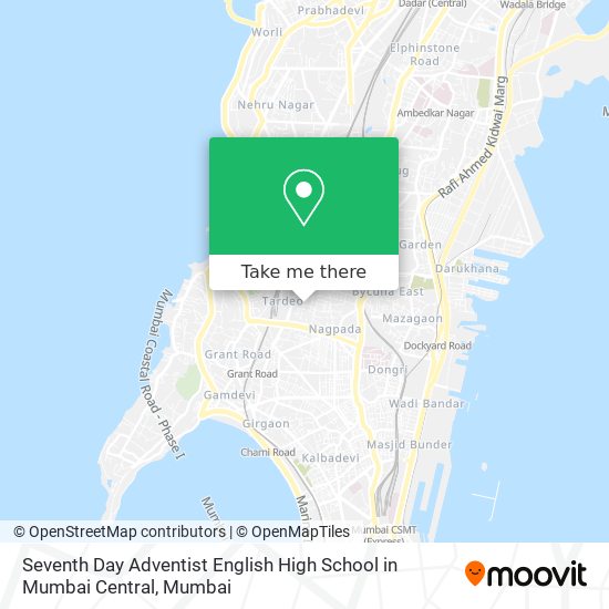 Seventh Day Adventist English High School in Mumbai Central map