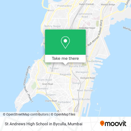 St Andrews High School in Byculla map