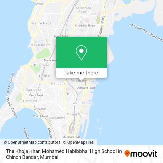The Khoja Khan Mohamed Habibbhai High School in Chinch Bandar map
