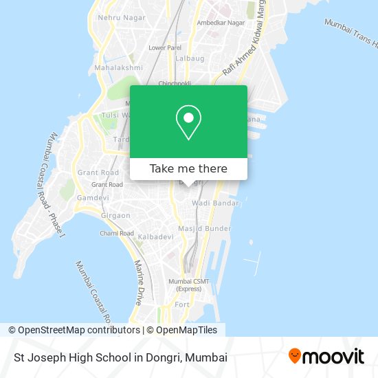 St Joseph High School in Dongri map