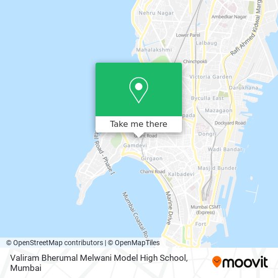 Valiram Bherumal Melwani Model High School map