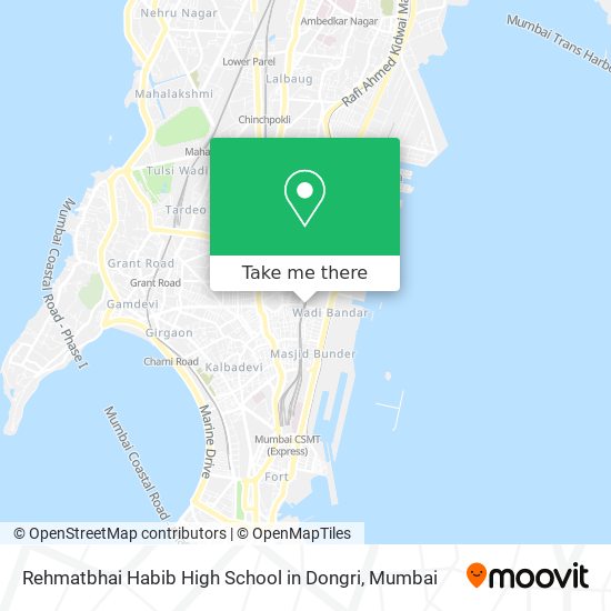 Rehmatbhai Habib High School in Dongri map