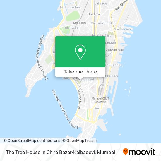 The Tree House in Chira Bazar-Kalbadevi map