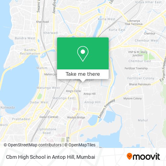 Cbm High School in Antop Hill map