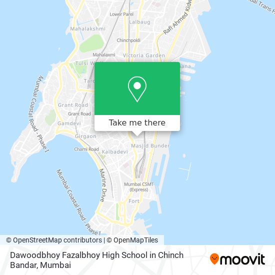 Dawoodbhoy Fazalbhoy High School in Chinch Bandar map