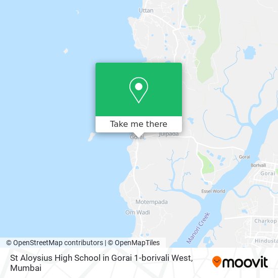St Aloysius High School in Gorai 1-borivali West map