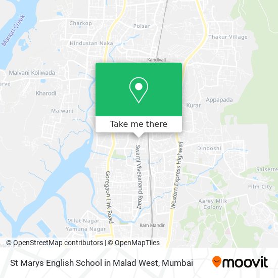 St Marys English School in Malad West map