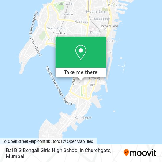 Bai B S Bengali Girls High School in Churchgate map