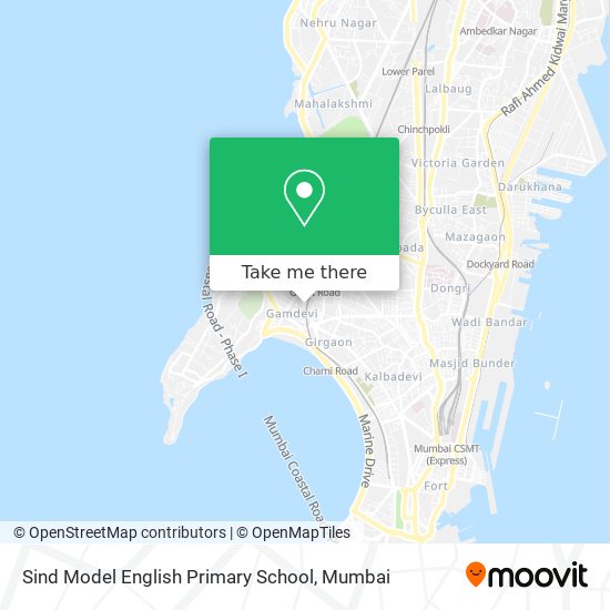 Sind Model English Primary School map