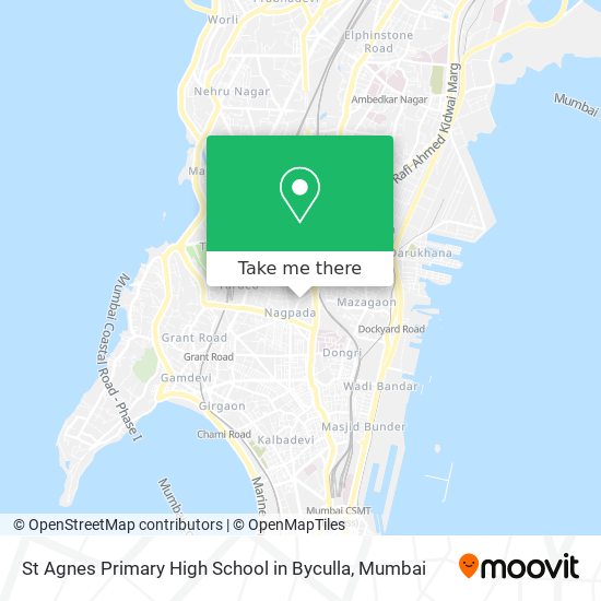 St Agnes Primary High School in Byculla map