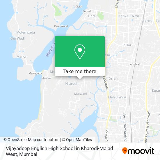 Vijayadeep English High School in Kharodi-Malad West map