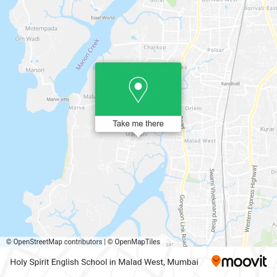 Holy Spirit English School in Malad West map