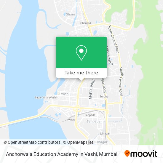 Anchorwala Education Academy in Vashi map