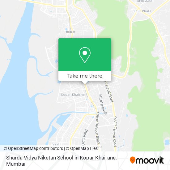 Sharda Vidya Niketan School in Kopar Khairane map